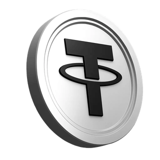 Icono de la criptomoneda Tether USDT ubicado en el área de confianza de la comunidad de trading